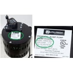 Recalled Utilitech sump pump and manufacture label